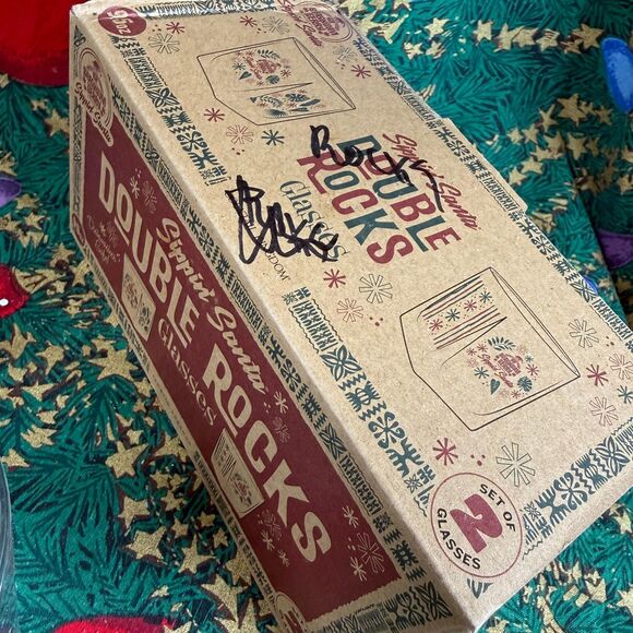 Beachbum Berry Sippin Santa Pop Up Bar X-mas Tiki Bar Double Rocks Glasses Set 2 - Picture 6 of 9